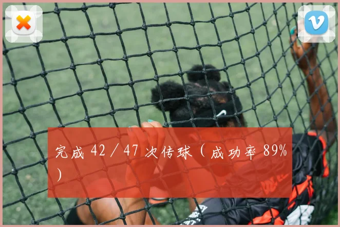完成 42／47 次传球（成功率 89%）